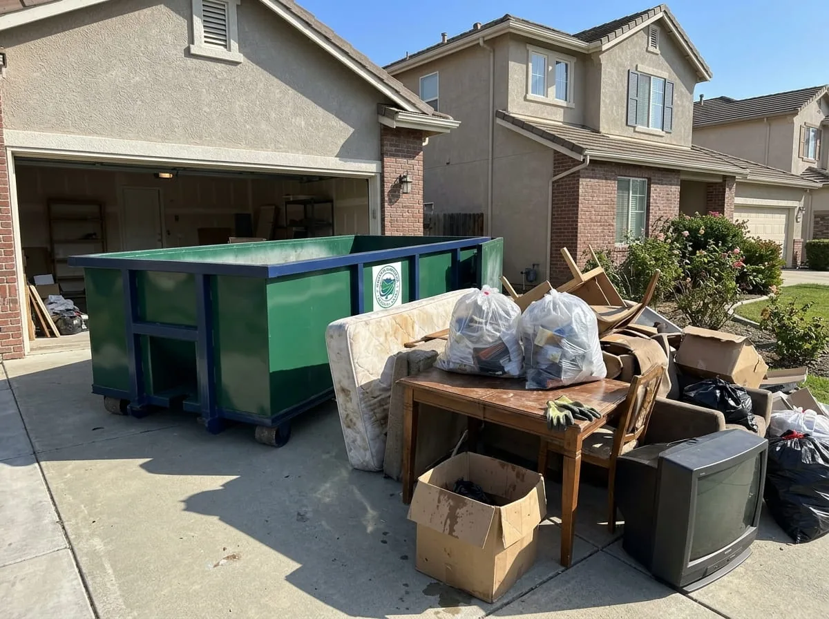 30 yard roll-off dumpster on an Canton construction site